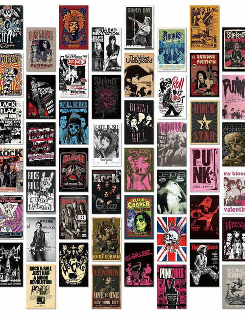 Load image into Gallery viewer, JZHLLOY Punk Hip Hop Rap Wall Collage Kit Retro Black Paper Posters
