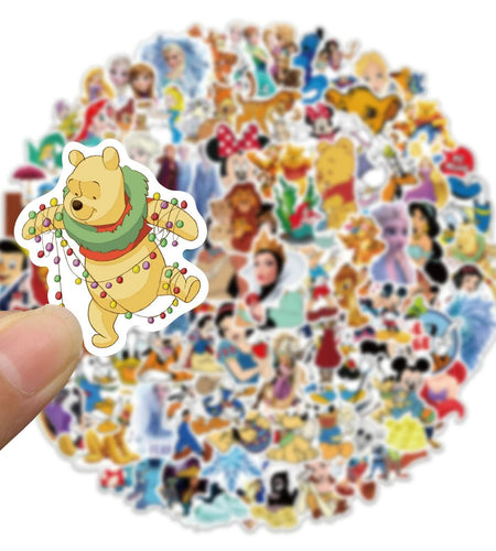 WDWLL 100 Cute Cartoon Vinyl Stickers for Laptop Skateboard Water Bottles