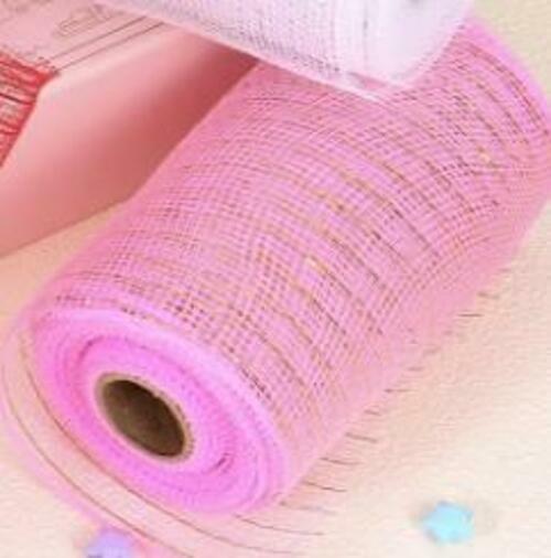 Load image into Gallery viewer, PATIKIL Decorative Mesh Ribbon Roll 5.9in x 10yd Pink 2pcs Classic Style

