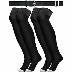 Load image into Gallery viewer, Londkaron Elite Baseball Softball Socks &amp; Belt Combo Black 2 Pairs Size S
