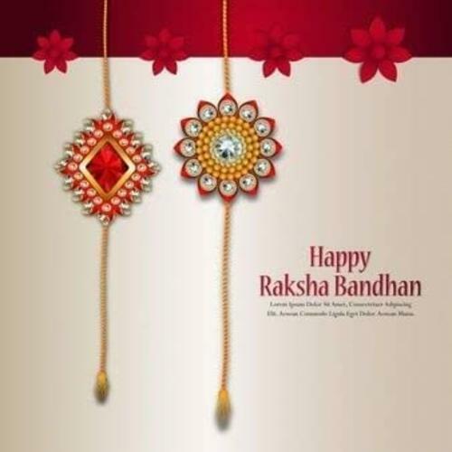 Load image into Gallery viewer, Rakhi for Brother Four Stone Rakhi Red Raksha Bandhan Rakhi for Bhabhi
