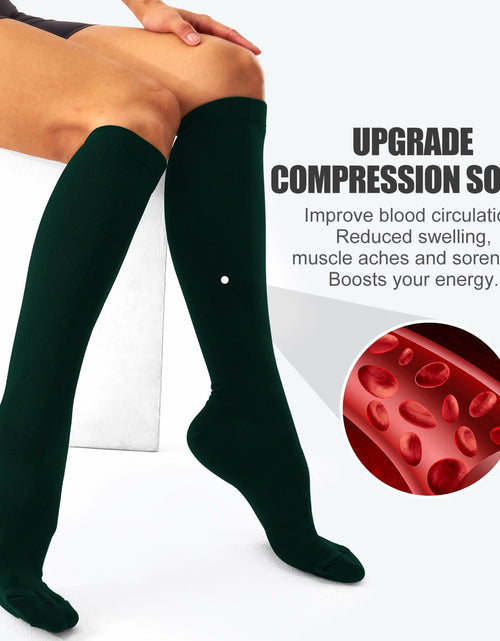 Load image into Gallery viewer, Bluemaple Compression Socks 4 Pairs Circulation Support Running Athletic
