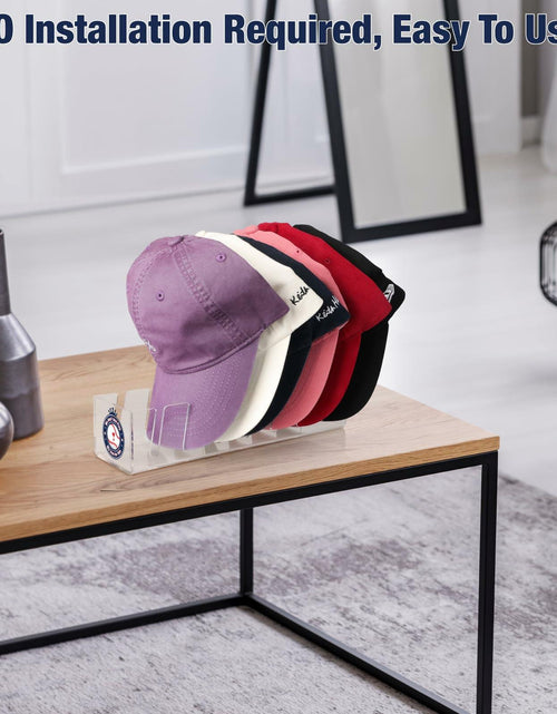 Load image into Gallery viewer, Donkiyana Acrylic Baseball Cap Hat Stand Organizer 14 Caps 2 Pcs Clear
