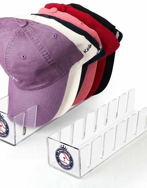 Load image into Gallery viewer, Donkiyana Acrylic Baseball Cap Hat Stand Organizer 14 Caps 2 Pcs Clear
