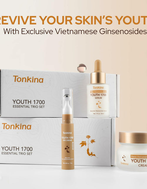 Load image into Gallery viewer, Tonkina Youth 1700 Trio Set Vietnamese Ginseng Serum Eye Cream Bakuchiol
