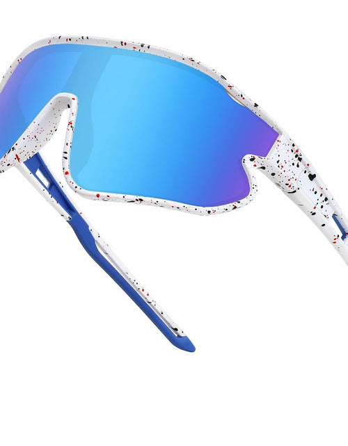 Load image into Gallery viewer, MARIDA Kids UV400 Baseball Sunglasses Sports Cycling White-Blue
