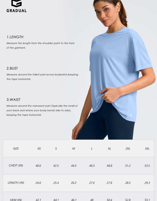 Load image into Gallery viewer, G Gradual Women's Loose Fit Short Sleeve Workout Shirt Hyacinth Purple Size M
