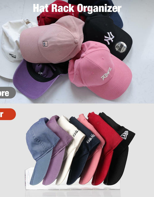 Load image into Gallery viewer, Donkiyana Acrylic Baseball Cap Hat Stand Organizer 14 Caps 2 Pcs Clear
