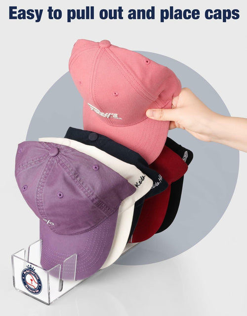 Load image into Gallery viewer, Donkiyana Acrylic Baseball Cap Hat Stand Organizer 14 Caps 2 Pcs Clear
