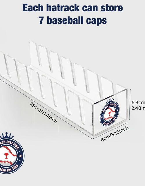 Load image into Gallery viewer, Donkiyana Acrylic Baseball Cap Hat Stand Organizer 14 Caps 2 Pcs Clear
