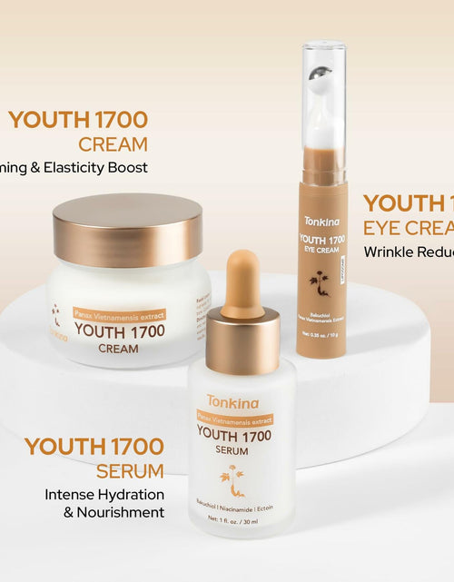 Load image into Gallery viewer, Tonkina Youth 1700 Trio Set Vietnamese Ginseng Serum Eye Cream Bakuchiol
