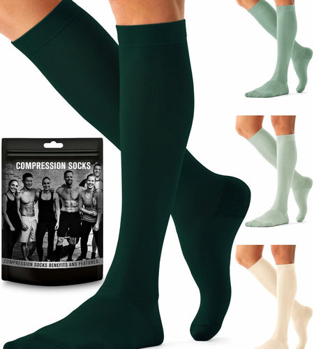 Bluemaple Compression Socks 4 Pairs Circulation Support Running Athletic