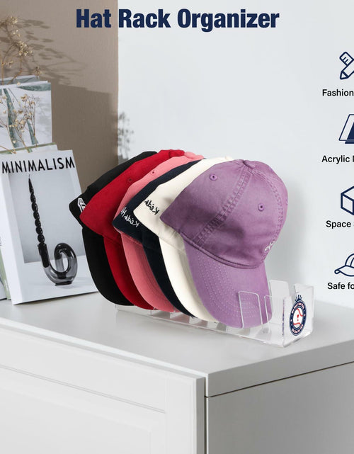 Load image into Gallery viewer, Donkiyana Acrylic Baseball Cap Hat Stand Organizer 14 Caps 2 Pcs Clear
