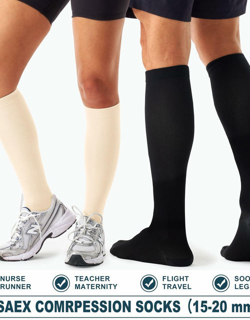 Load image into Gallery viewer, Bluemaple Compression Socks 4 Pairs Circulation Support Running Athletic
