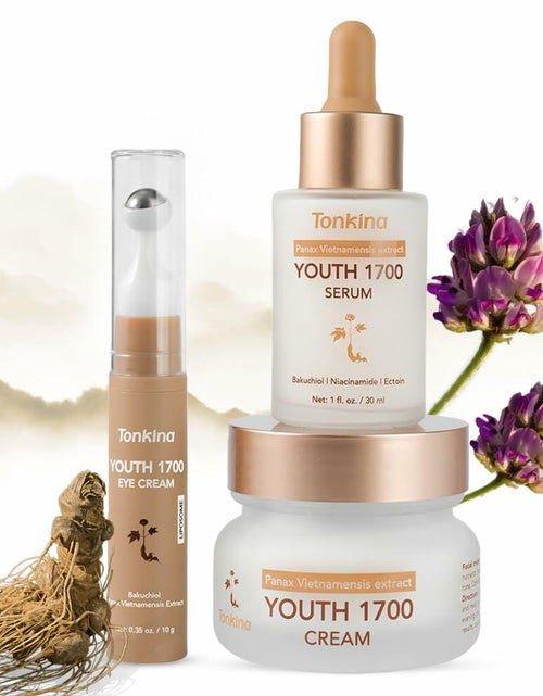 Load image into Gallery viewer, Tonkina Youth 1700 Trio Set Vietnamese Ginseng Serum Eye Cream Bakuchiol
