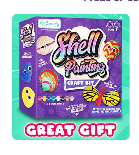 ArtCreativity Shell Painting Kit Kids Craft Supplies Creative Fun Ages 3+