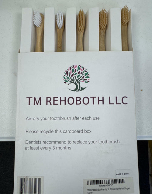 Load image into Gallery viewer, Soft Bamboo Toothbrush 10 Pack Soft Bristles Biodegradable Handle Eco
