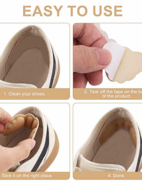 Load image into Gallery viewer, Gosknor 4 Pairs Heel Protector Pads Foam Inserts Cushion Black Skin Color
