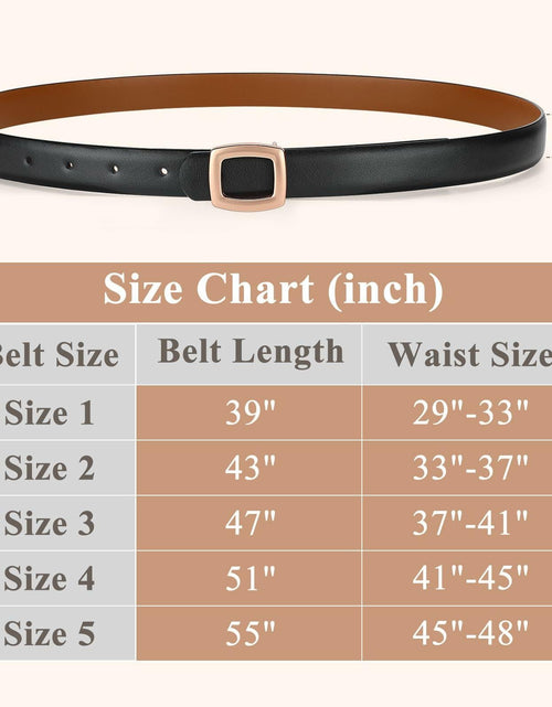 Load image into Gallery viewer, WOWOGO Women Reversible Waist Belt Black/Brown Gold Square Buckle Size 41"-45"
