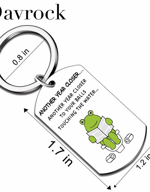 Load image into Gallery viewer, Davrock Silver Frog Keychain Funny Gift for Men Adult Animal Theme
