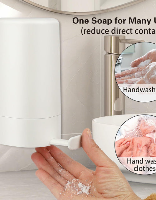 Load image into Gallery viewer, WSLFOKIDA Soap Dispenser with Built-in Blade Wall-Mountable Adjustable White
