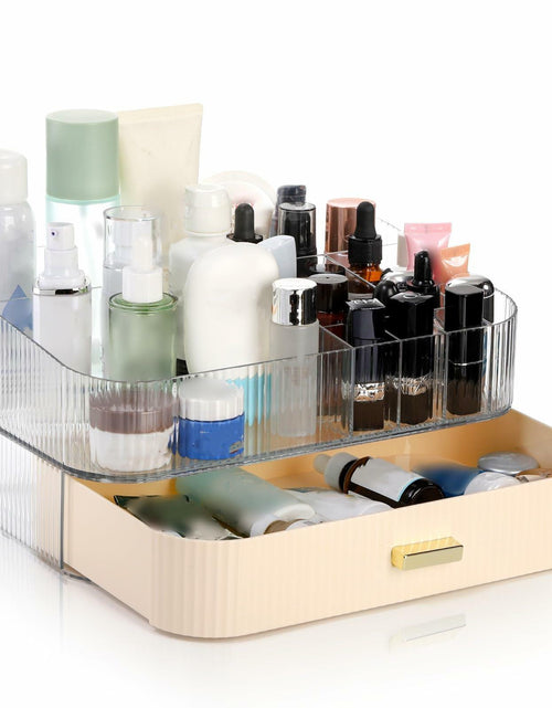 Load image into Gallery viewer, Acshio Clear Makeup Organizer with Drawer Stackable Vanity Storage Dustproof

