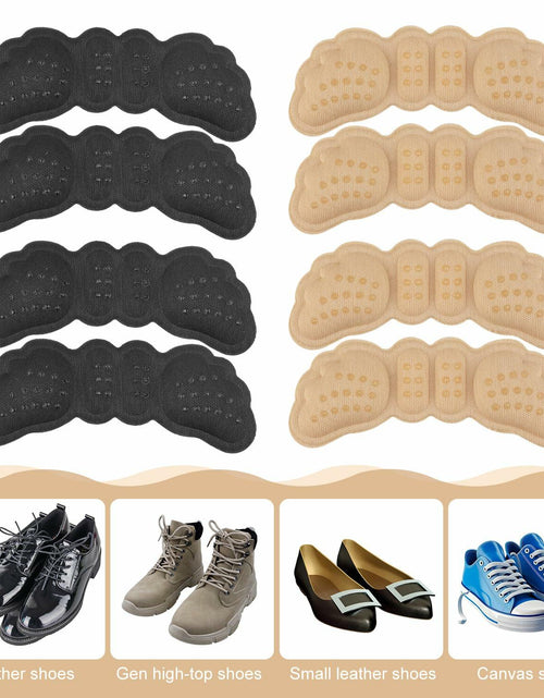 Load image into Gallery viewer, Gosknor 4 Pairs Heel Protector Pads Foam Inserts Cushion Black Skin Color
