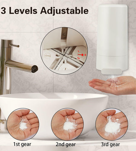 WSLFOKIDA Soap Dispenser with Built-in Blade Wall-Mountable Adjustable White