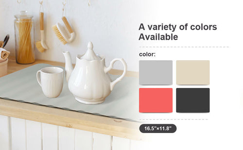 Load image into Gallery viewer, Li&amp;Zhao Dish Drying Mat Foldable Heat Resistant Easy Clean Black
