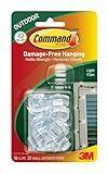 Load image into Gallery viewer, Command Outdoor Light Clips Clear 16 Clips 20 Adhesive Strips
