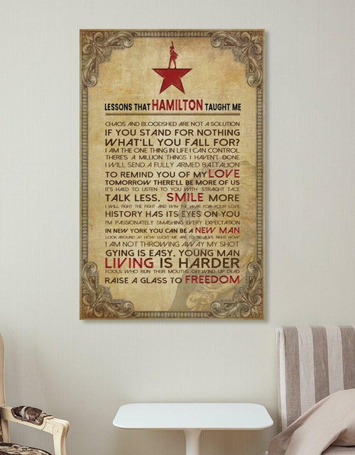Load image into Gallery viewer, LINWDSB Hamilton Lessons Education Poster 12x18in Unframe-style Portrait
