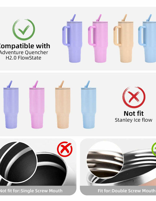Load image into Gallery viewer, Tianhengyi 40 OZ Tumbler Lid Replacement for Stanley Quencher, 2 Pack Black
