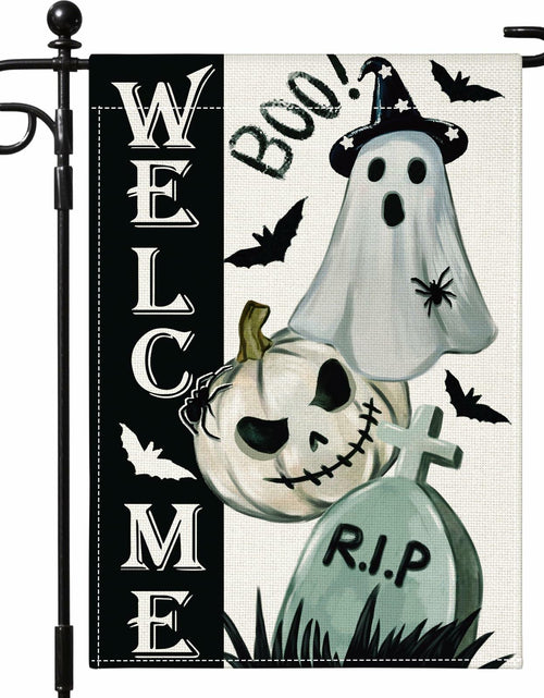 Load image into Gallery viewer, Artscope Halloween Ghost Garden Flag 12x18 Inch Double Sided Polyester
