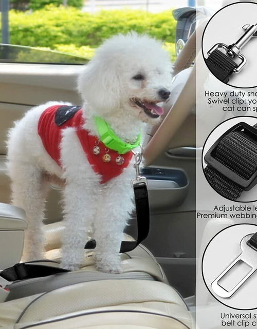 Load image into Gallery viewer, ELLOY Adjustable Pet Car Seat Belt Dark Blue Nylon Safety Harness
