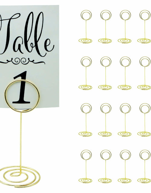 Load image into Gallery viewer, Generic Table Number Holders Metal 845mm Gold
