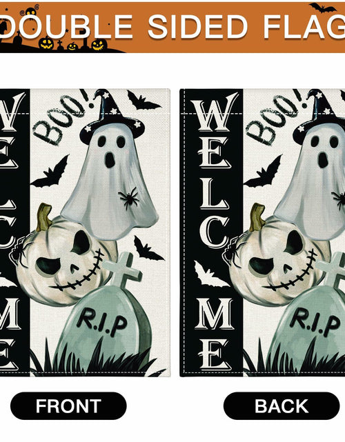 Load image into Gallery viewer, Artscope Halloween Ghost Garden Flag 12x18 Inch Double Sided Polyester
