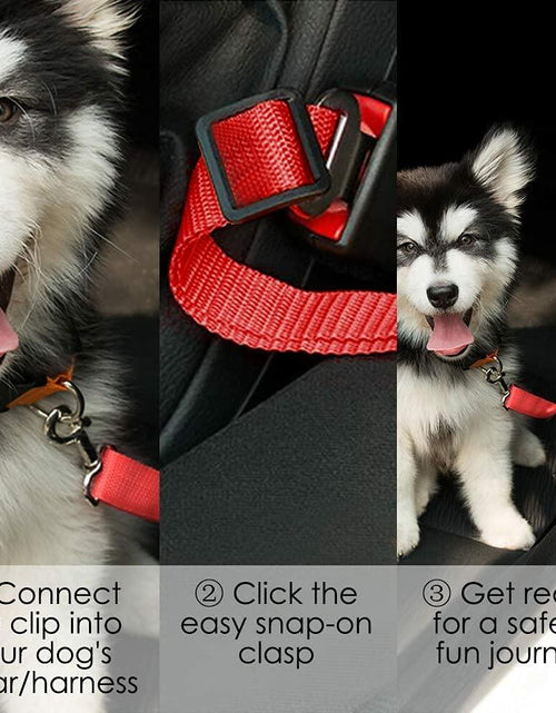 Load image into Gallery viewer, ELLOY Adjustable Pet Car Seat Belt Dark Blue Nylon Safety Harness
