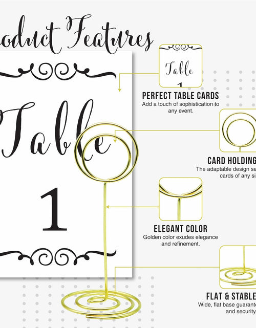 Load image into Gallery viewer, Generic Table Number Holders Metal 845mm Gold
