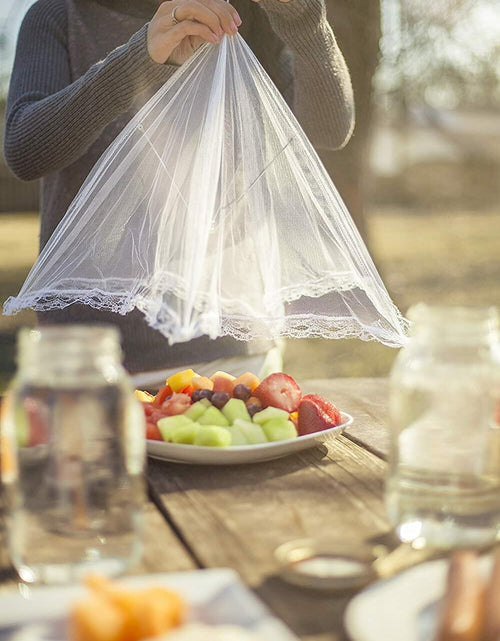 Load image into Gallery viewer, Alysontech Mesh Outdoor Food Cover Tents 6 Pack White Collapsible Pop Up
