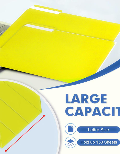 Load image into Gallery viewer, PANDRI File Folder 120 Pack 1/3 Cut Tab Letter Size Yellow
