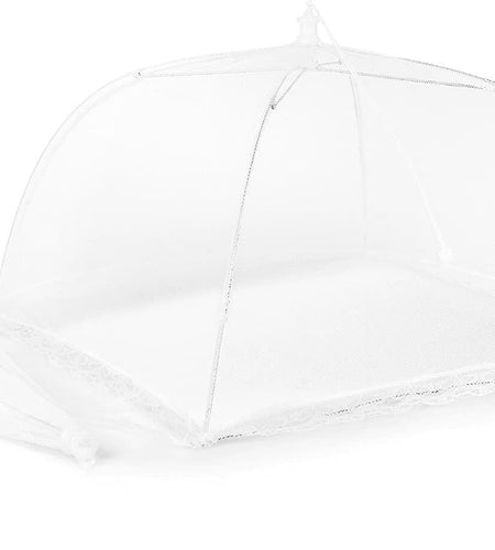 Alysontech Mesh Outdoor Food Cover Tents 6 Pack White Collapsible Pop Up