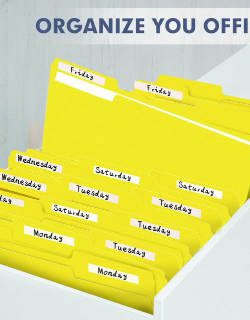Load image into Gallery viewer, PANDRI File Folder 120 Pack 1/3 Cut Tab Letter Size Yellow
