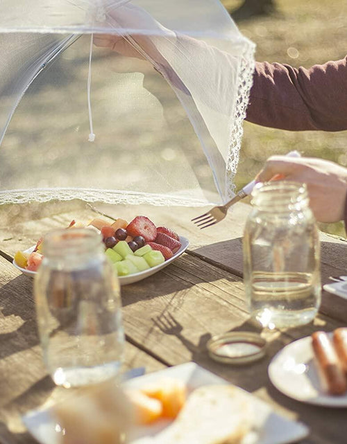 Load image into Gallery viewer, Alysontech Mesh Outdoor Food Cover Tents 6 Pack White Collapsible Pop Up
