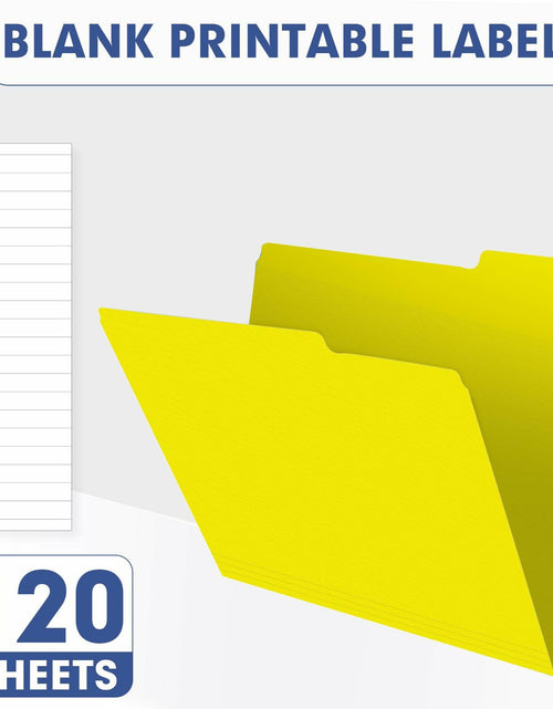 Load image into Gallery viewer, PANDRI File Folder 120 Pack 1/3 Cut Tab Letter Size Yellow
