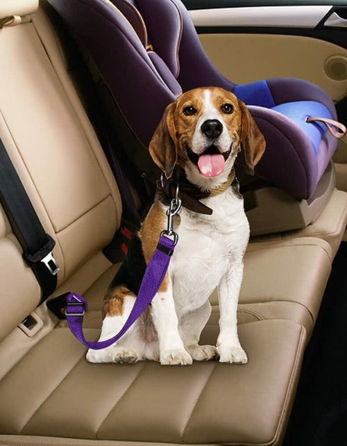 Load image into Gallery viewer, ELLOY Adjustable Pet Car Seat Belt Dark Blue Nylon Safety Harness
