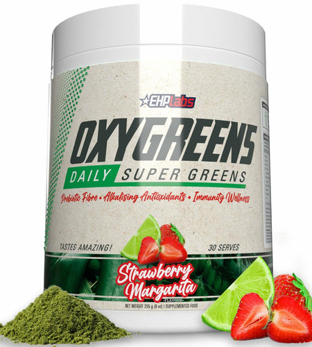 BestBy10/25 EHP Labs OxyGreens Super Greens Powder 30 Serve Strawberry Margarita
