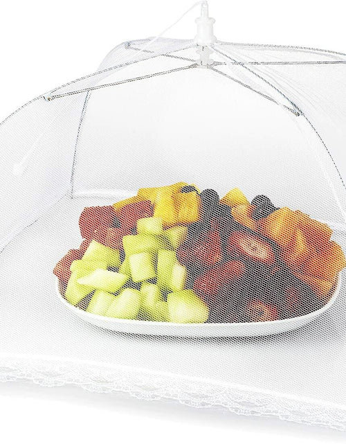 Load image into Gallery viewer, Alysontech Mesh Outdoor Food Cover Tents 6 Pack White Collapsible Pop Up
