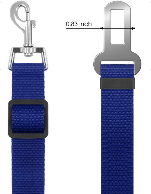 Load image into Gallery viewer, ELLOY Adjustable Pet Car Seat Belt Dark Blue Nylon Safety Harness
