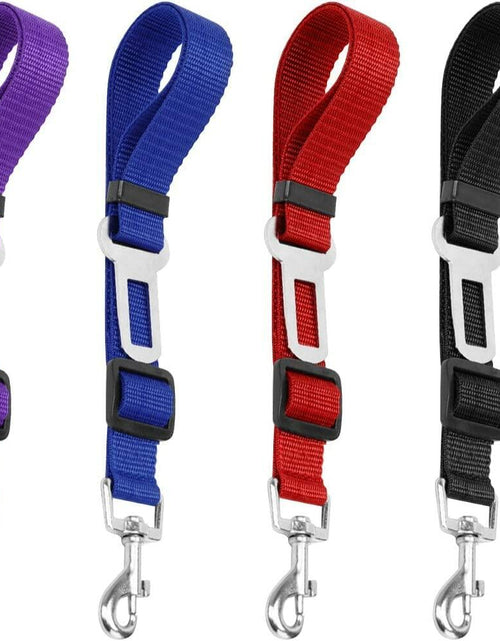 Load image into Gallery viewer, ELLOY Adjustable Pet Car Seat Belt Dark Blue Nylon Safety Harness
