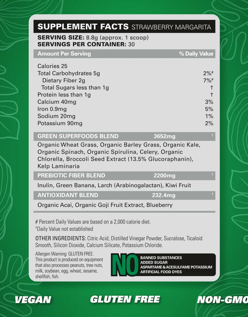 Load image into Gallery viewer, BestBy10/25 EHP Labs OxyGreens Super Greens Powder 30 Serve Strawberry Margarita
